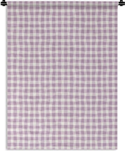 Wandkleed - Wanddoek - Pastel - Paars - Patronen - 150x200 cm - Wandtapijt