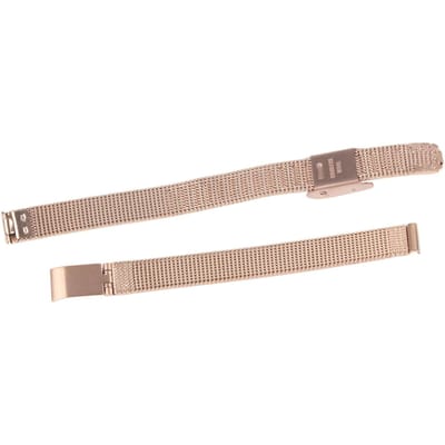 Bracelet de montre en maille acier inoxydable tissé de remplacement accessoire pour hommes femmes or rose beige