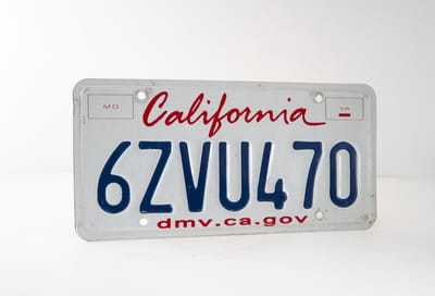 Mancave Decoratie - USA Kentekenplaat - California - 100% Authentiek - Mancave Wandbord