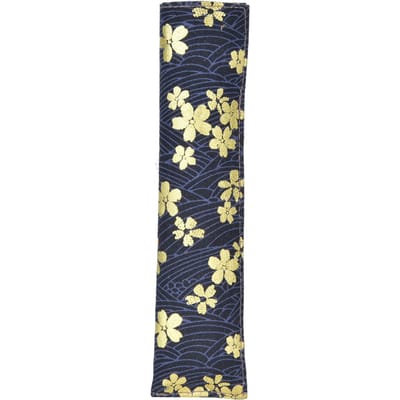 Enkele Pennen Opbergtas Retro Bloemenpatroon Heet Goud Katoenen Stof Beschermhoes black