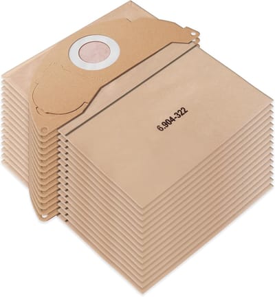 Famanu - WD2 filterzakken voor Kärcher 6.904-322.0 filterzak voor Kärcher WD2, MV2, WD2.200 tot WD2.550 A2004 A2054 A2099 stofzuigerzakken