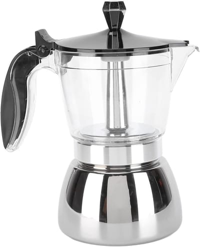 Moka Pot voor 6 kopjes, klassieke octagonale espresso maker, geschikt voor inductie en gas, ideaal voor cappuccino, macchiato en mocha