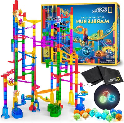 Knikkerbaan Bouwset - Glow in the dark - Creatief Spelen - 150 Delen - 30 Ballen - Meerkleurig