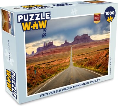 Puzzel Foto van een weg in Monument Valley - Legpuzzel - Puzzel 1000 stukjes volwassenen