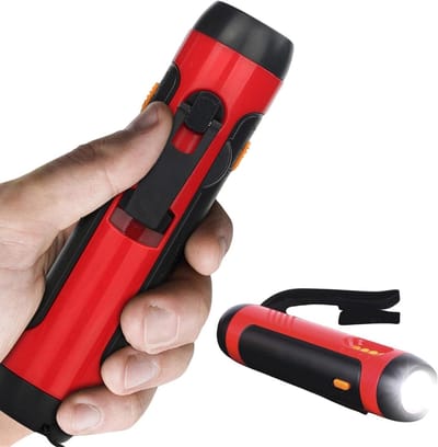 Noodradio - Handslinger radio - Buitenactiviteiten - SOS alarm - 1800mAh batterij - Rood