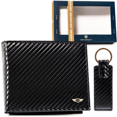 Peterson Serie - Heren Cadeauset - Elegant Portemonnee - Zwart - RFID Bescherming