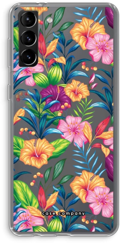 Case Company® - Hoesje geschikt voor Samsung Galaxy S21 Plus hoesje - Tropisch 2 - Soft Cover Telefoonhoesje - Bescherming aan alle Kanten en Schermrand