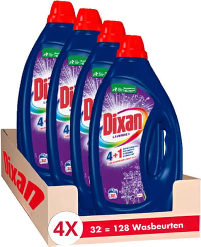 Dixan - Gel Fresh Lavender - 32WL x4 - Wasmiddel - Voordeelverpakking - Gekleurde was en meer