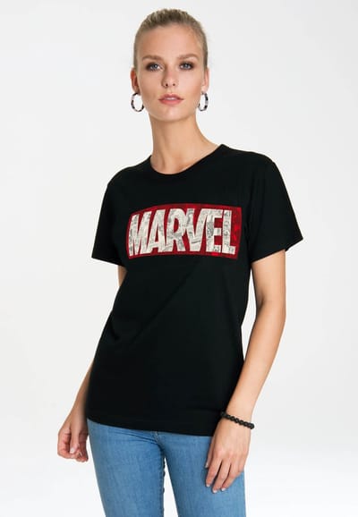 Logoshirt T-Shirt Marvel Comic Block Logo