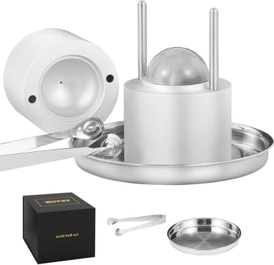 IJspress - IJsvorm Maker - Cocktails Maken - Snelle Compressie - 60 mm - Zilver
