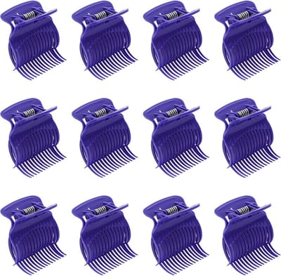 Haarroller Clips - Krultang Clips - Haar Krullen - Hittebestendig Materiaal - 12 Stuks - Paars