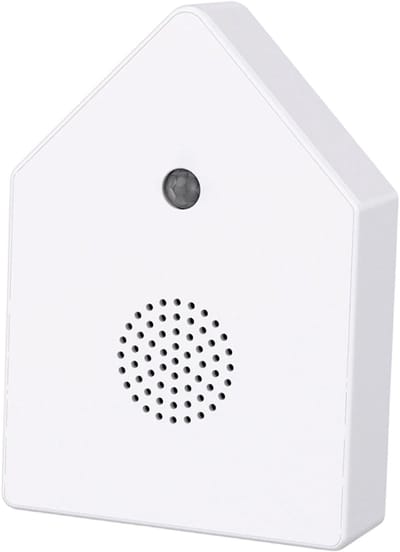 Bewegingssensor - Bewegingsmelders - bewegingssensor binnen - Bewegingsmelder met natuurgeluiden - Box met muurbevestiging Natuurgeluiden - Vogelgezang - Gezang - Geschikt voor gangen - badkamers - gastenkamers - toiletten en ontspanningsruimtes -wit