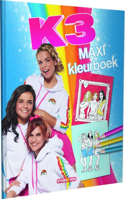 maxi kleurboek K3 35 cm blauw