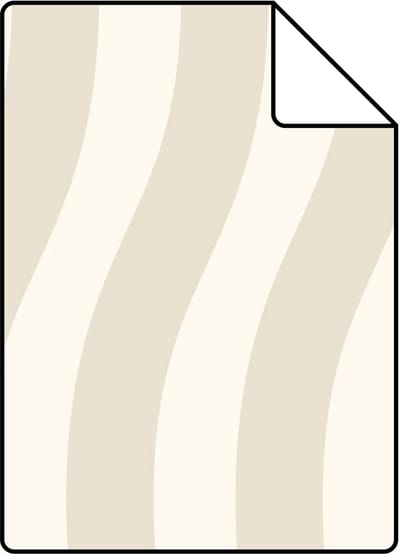 Proefstaal ESTAhome behang golvende strepen grijs en wit - 26.5 x 21 cm - 132132-S