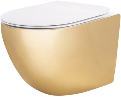 Rea - Hangende Toiletpot - Carlo Mini Tornado Nf - Goud - 49X36,5X35cm