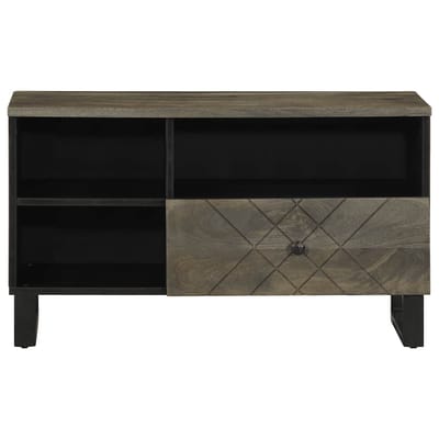 vidaXL - Tv-meubel - 80x33x46 - cm - massief - mangohout - zwart