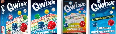 Dobbelspel Qwixx + Qwixx Scorebloks + Qwixx Mixx + Qwixx Connected