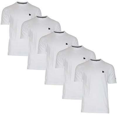 5-Pack Donnay - T-shirt (Vince) - Sportshirt - Heren - White (001) - maat S
