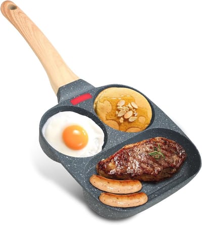 Eierpan en Pannenkoekenvorm met Antiaanbaklaag - Geschikt voor Inductie en Gasfornuis