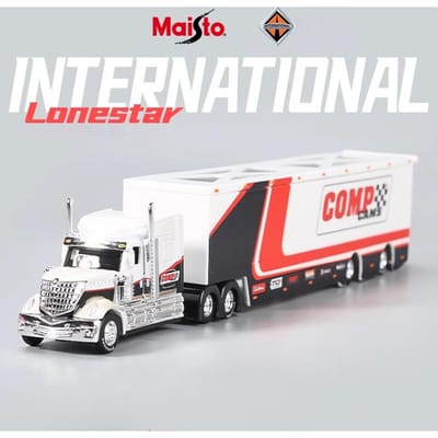 Maïsto 1:64 International@ Lonestar® / Remorque de Voiture Conception Elite Transport Modèle de Voiture de Précision Moulé sous Pression Collection Cadeau white