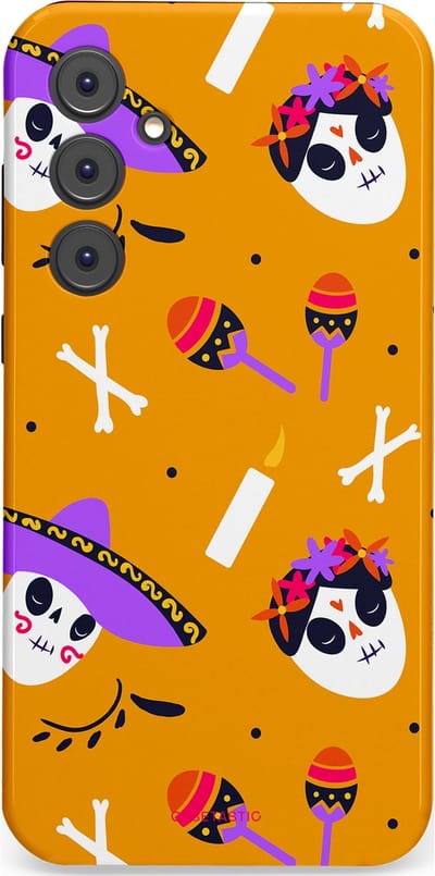 Casetastic Hoesje Geschikt voor Samsung A35 - Stijlvolle Beschermende Duo-layer Case - Viva Muertos