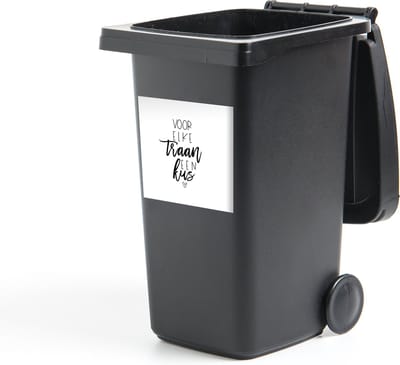 Container sticker Sterkte - Quote - Zwart - Kus - 40x40 cm - Kliko sticker