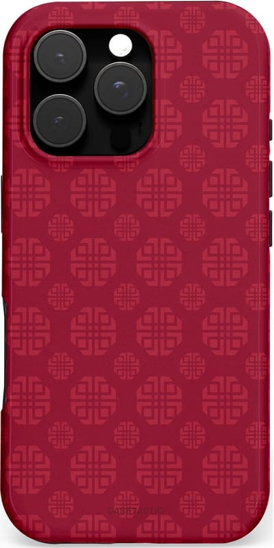 Casetastic hoesje geschikt voor Apple iPhone 16 Pro - MagSafe - Dubbellaagse bescherming - Oosters Rood - Fashion Case - Bordeaux