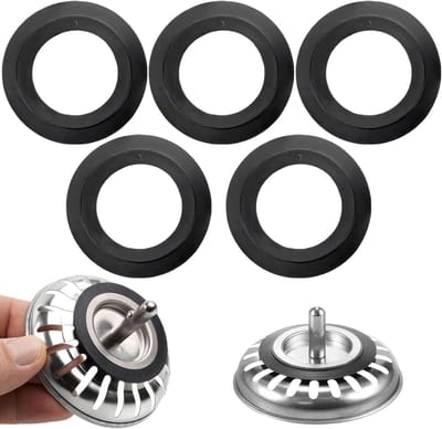 Afvoerplug Afdichtingen - Rubber Ringen Pakking - Keuken Badkamer - Universele Vervanging - 5 Stuks Set - Zwart