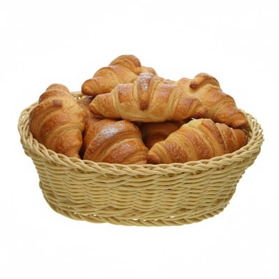 5Five Tafel broodmandje - serveermandje - beige - kunststof - 25 x 20 x 8 cm