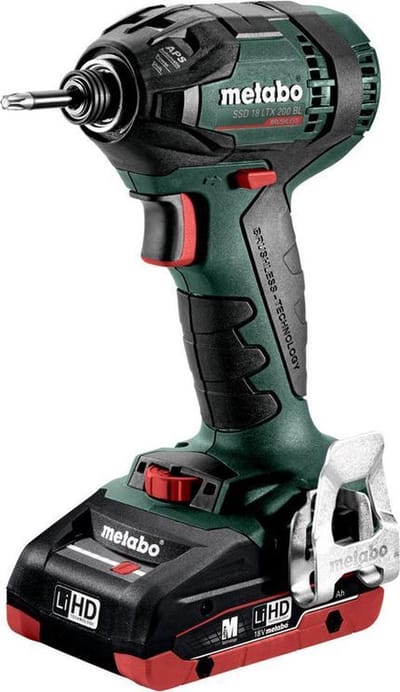 Metabo SSD 18 LTX 200 BL 18V LiHD accu slagschroevendraaier set (2x 4.0Ah accu) in koffer - koolborstelloos