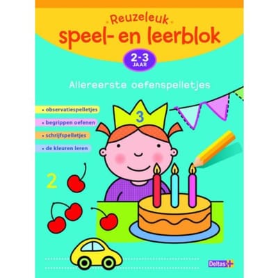 Deltas 0623012 Reuzeleuk speel- en leerblok - allereerste oefenspelletjes (2-3jaar) Educatieve boeken (spelletjes en raadsels)