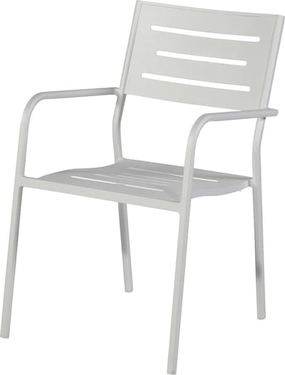 Exotan Tuinstoel Met Armleuning - Aluminium - Wit - 85x56x53