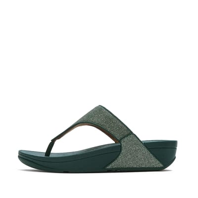FitFlop FitFlop Lulu Shimmerglitz Toe-Post Sandalen BLAUW - Maat 43