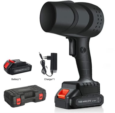 Cherrys Finds - Draadloze Turbo Luchtblazer - Draadloze Luchtblazen - 36000 RPM – Krachtige Elektrische Bladblazer - Stofblazer – 21V Accu – Auto Droger - PC Reiniging - Bladeren Verwijderen - Stofverwijderaar - Zwart