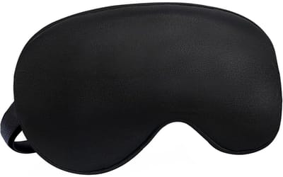TOVBMUP Slaapmasker - Oogmasker - Nachtmasker - Verstelbare band - Huidvriendelijk - Ultrazacht - Slaapoogmasker - Set van 1 - Zwart