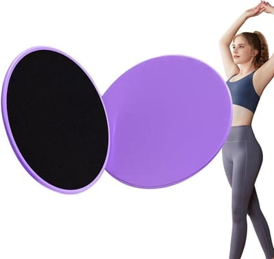 Glijdende Schijven - Core Trainers - Lichaam Vormgeven - Multifunctioneel Hulpmiddel - 17.5 cm Diameter - Paars