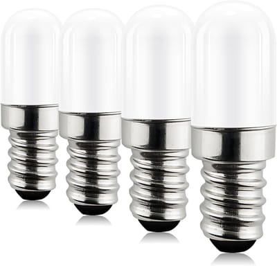E14 LED Koelkastlamp 1.5W Warm Wit 3000K, Vervanging voor 15W Halogeenlampen, Set van 4 voor Koelkast en Naaimachine, 360° Verlichting, Energiezuinig en Duurzaam