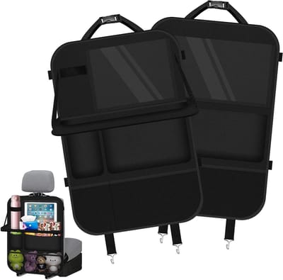 Multifunctionele Auto Zitplaats Organizer met Vouwtafel, Waterdichte Rugleuningbeschermer en Opbergruimte voor Tablet en Telefoon voor Kinderen in de Auto