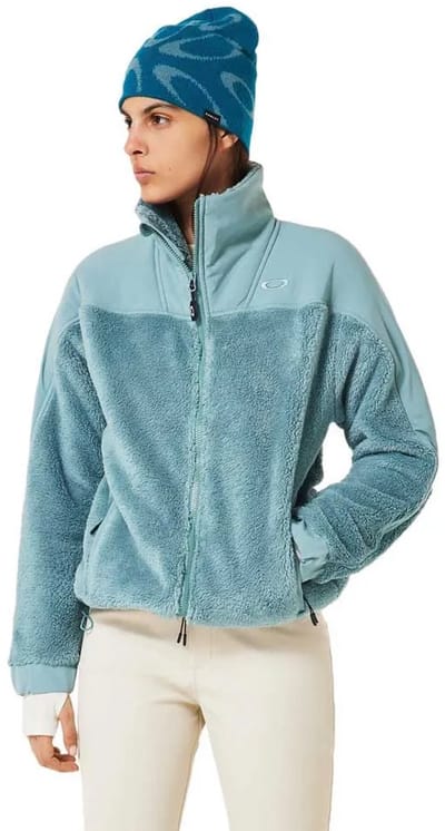 Oakley Apparel Mountain Fire Sherpa Fleece Met Volledige Rits Blauw M Vrouw