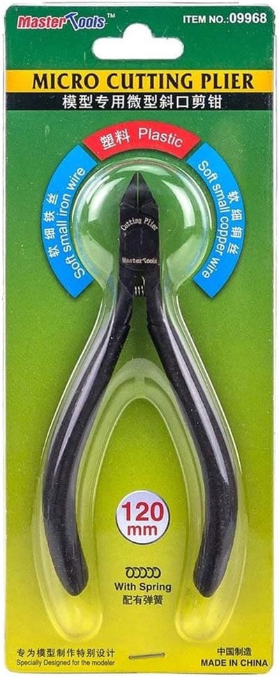 Master Tools Tangenset - 09968 Micro Cutting Plier - Zijsnijder - Kniptang voor Modelbouw - Zwart Gereedschap