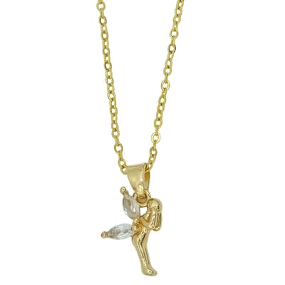 Ketting met elf hangertje - Premium gold-plated staal & koper - 40 + 6 cm verstelbaar - Goudkleurig