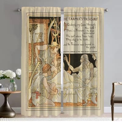 Gordijnen voor Woonkamer Gordijn Baby Eigen Aesopus Halloween Decoratie Scheidingswand Keukengordijnen 2 Stuks Shades W50xH70cmx2pcs-CL brown