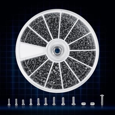 Complete Set van 600 RVS Moeren en Bouten M1, M1.2, M1.4, M1.6 voor 3D Printers en Industriële Toepassingen