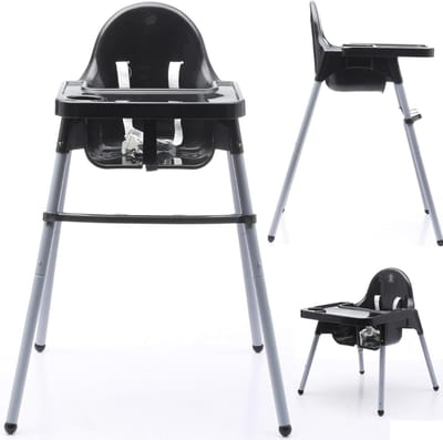 REN® Peuterstoel - Kinderstoel - Peuter Stoel - met ligfunctie - Zwart - 92cm x 46cm x 46cm