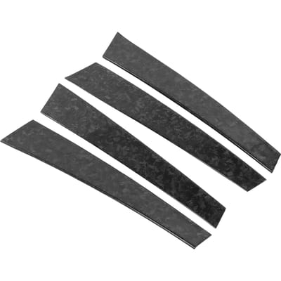 4 stuks B-stijl Trim Koolstofvezel Raam Decoratieve Sticker Past voor Alfa Romeo Stelvio SUV 2015 2020(Zwart Gesmeed gray