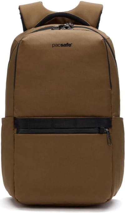 Pacsafe Metrosafe X Backpack - 25 L - Rugzak - RFID-blokkerend - Verstelbare Schouderbanden - Snijbestendige Rugtas - Schoudertas - Lichtbruin