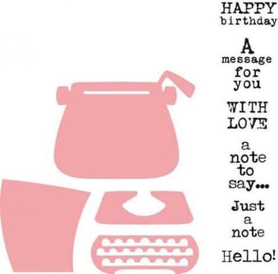 Marianne Design Collectables Elines typewriter COL1358