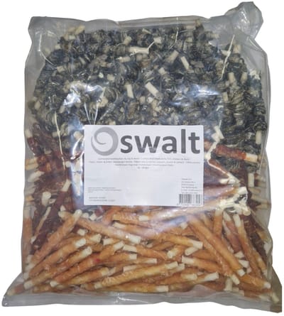 Oswalt Combideal: Kauwstaafjes met vis, eend en kip - 300 Stuks - 12,5cm - Hondensnack