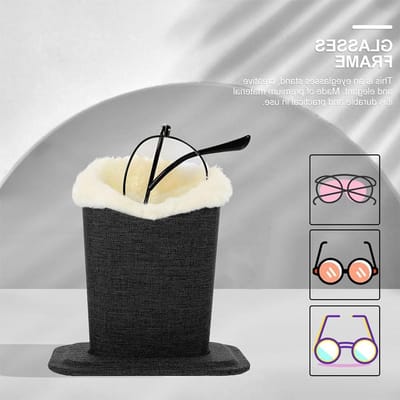 Brillenhouder Set - Brillenstandaard Display - Brillen Presenteren - Pluche Gevoerd - 12.5 x 11.7 x 5 cm - Verschillende Kleuren
