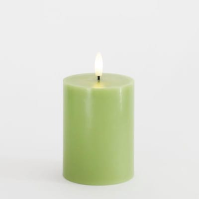 Sirius Sille LED Kaars Stompkaars - Ø 7,5cm x H 10cm - Spring Green - Groen